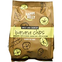 Los mejores  - Marca Amazon - Happy Belly Chips de plátano- 7 x 100gr